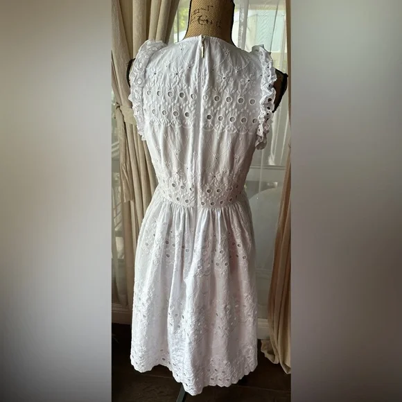 Kate Spade White Floral Eyelet Dress - Picture 6 of 15